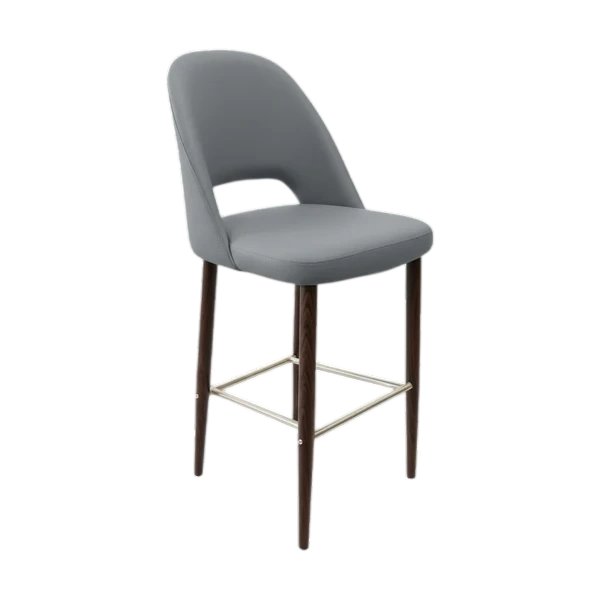 Durafurn Crescent 750mm Barstool - Taupe with Wenge Round Legs