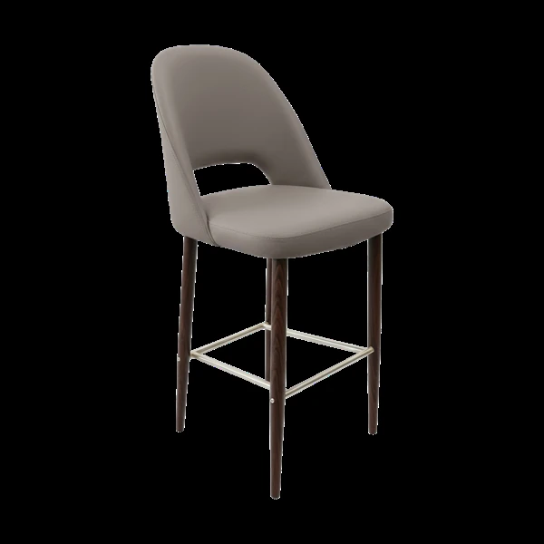 Durafurn Crescent 750mm Barstool - Taupe with Wenge Round Legs