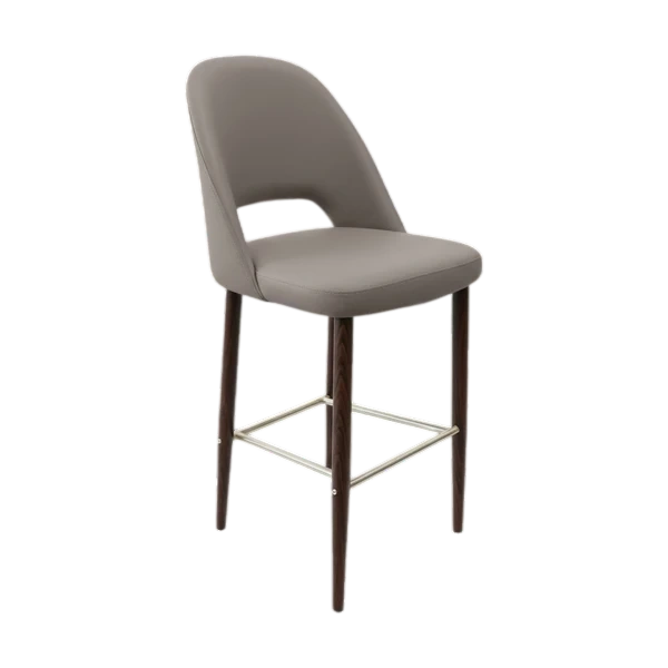 Durafurn Crescent 750mm Barstool - Taupe with Wenge Round Legs