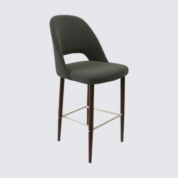 Durafurn Crescent 750mm Barstool - Anthracite Fabric with Wenge Round Legs