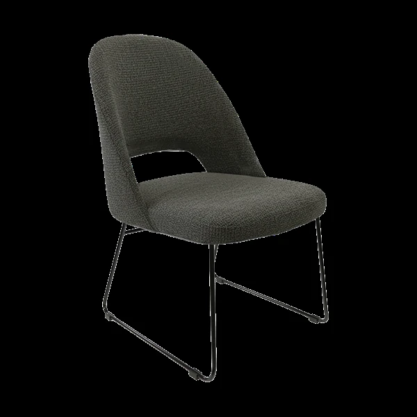 Durafurn Crescent Chair - Anthracite Fabric with Sled Base