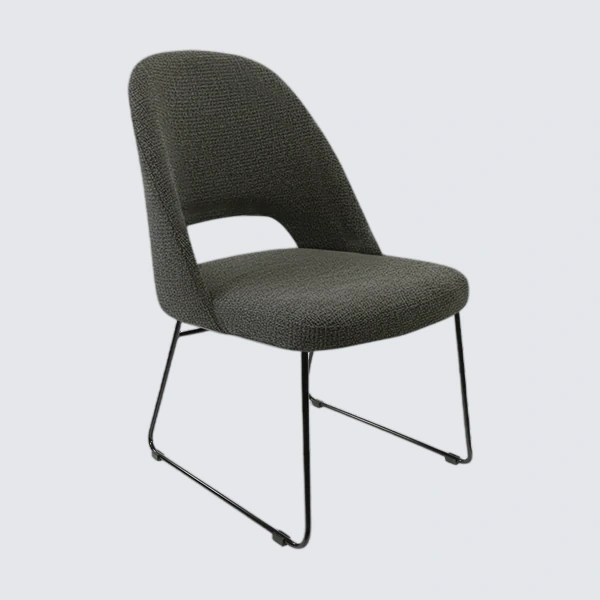 Durafurn Crescent Chair - Anthracite Fabric with Sled Base