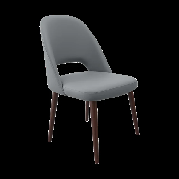 Durafurn Crescent Chair - Taupe with Wenge Round Legs