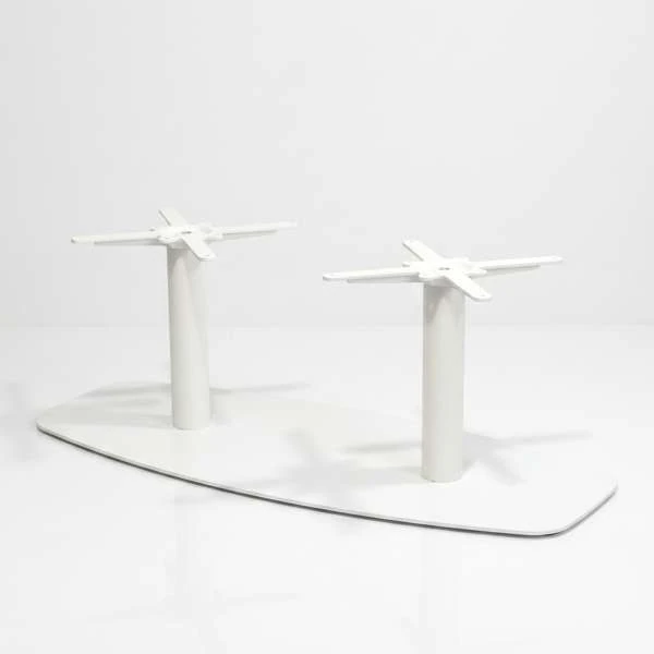 Durafurn Contour Twin 1200mm Coffee Table Base - White