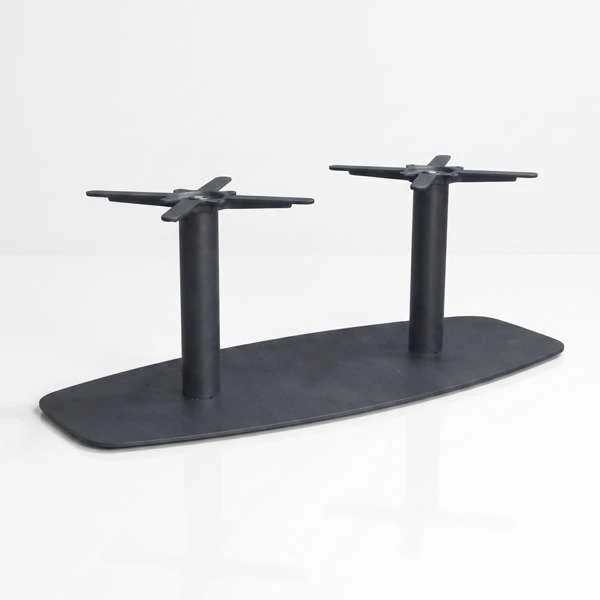 Durafurn Contour Twin 1200mm Coffee Table Base - Black
