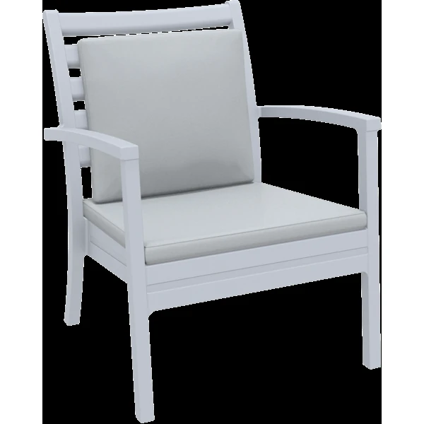 Siesta Artemis XL Arm Chair - Silver Grey with Light Grey Seat and Back Cushion