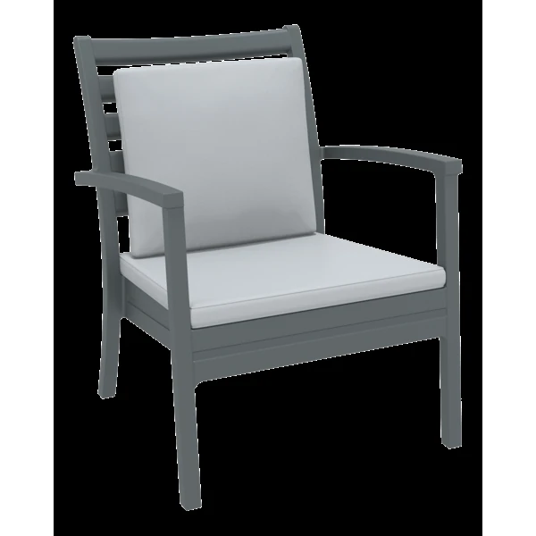 Siesta Artemis XL Arm Chair - Anthracite with Light Grey Seat and Back Cushion