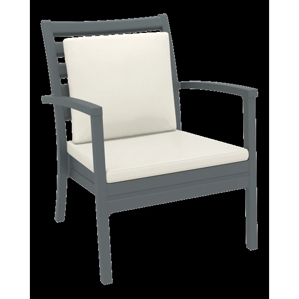 Siesta Artemis XL Arm Chair - Anthracite with Beige Seat and Back Cushion