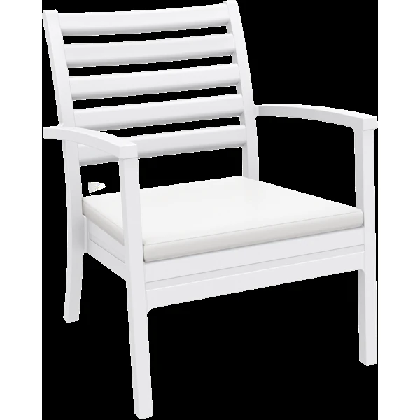 Siesta Artemis XL Arm Chair - White with White Seat Cushion