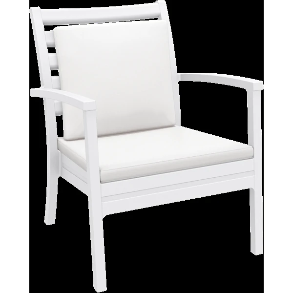 Siesta Artemis XL Arm Chair - White with White Seat and Back Cushion