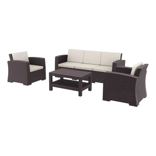 Siesta Monaco Lounge Set XL - Chocolate with cushions