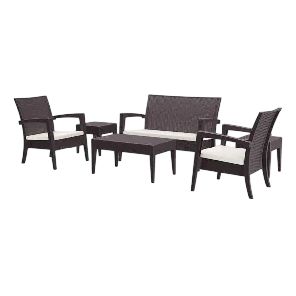 Siesta Miami (Tequila) Lounge Set - Chocolate with cushions