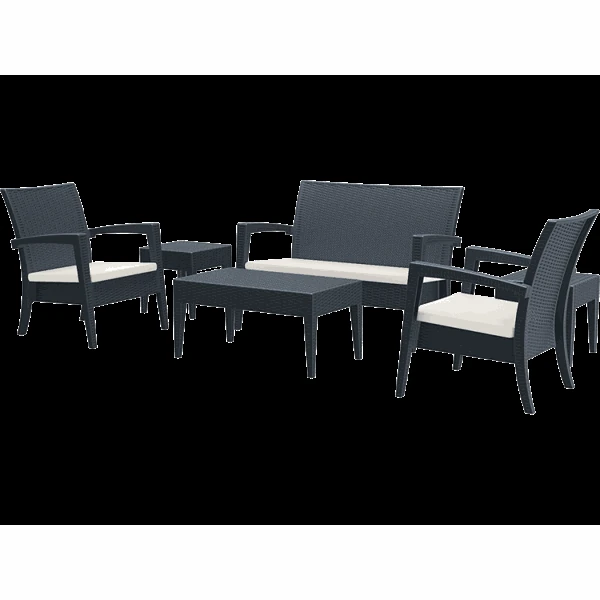 Siesta Miami (Tequila) Lounge Set - Chocolate - No cushions