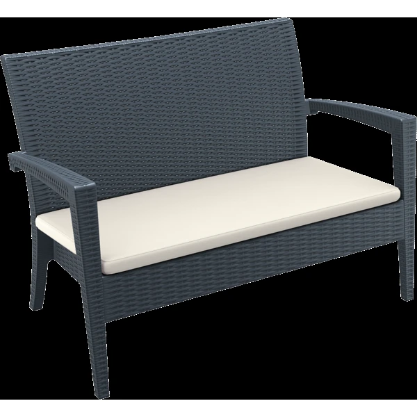 Siesta Miami (Tequila) Lounge Sofa - Anthracite with Cushion