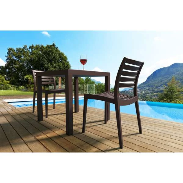 Siesta Ares 80 Table/ Ares Chair 2 Seat Package - Black