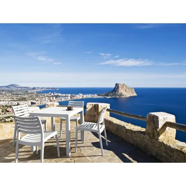 Siesta Ares 80 Table/ Ares Chair 4 Seat Package - White