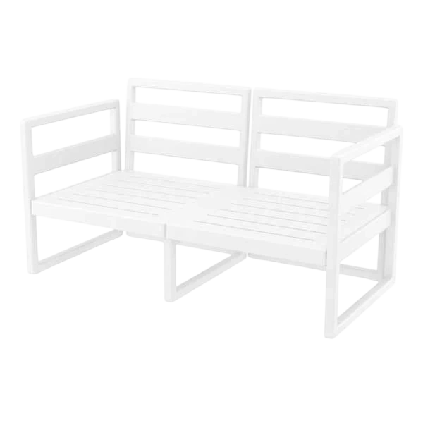 Siesta Mykonos Lounge Set - White - No cushions