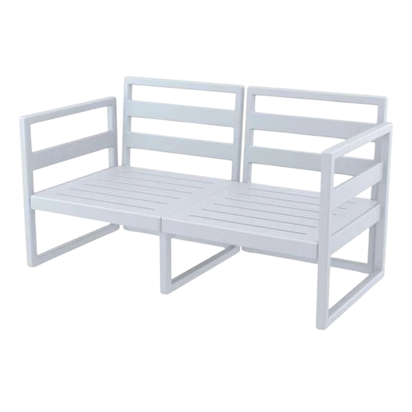 Siesta Mykonos Lounge Set - Silver Grey - No cushions