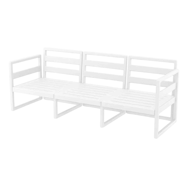Siesta Mykonos Lounge Set XL - White - No cushions