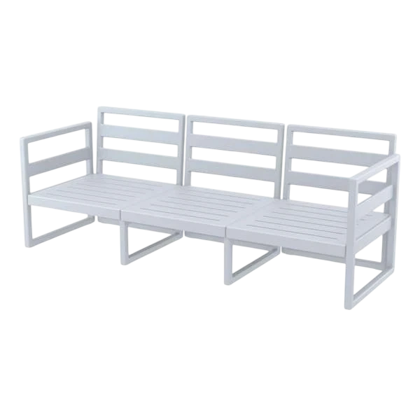 Siesta Mykonos Lounge Set XL - Silver Grey - No cushions