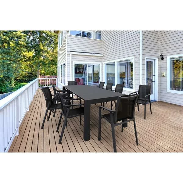Siesta Vegas XL Table/Pacific Arm Chair 10 Seat Package - Anthracite