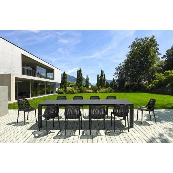 Siesta Vegas XL Table/Air Chair 10 Seat Package - Black