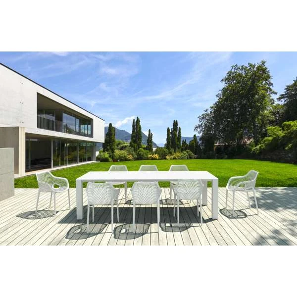 Siesta Vegas XL Table/Air XL Arm Chair 8 Seat Package - White