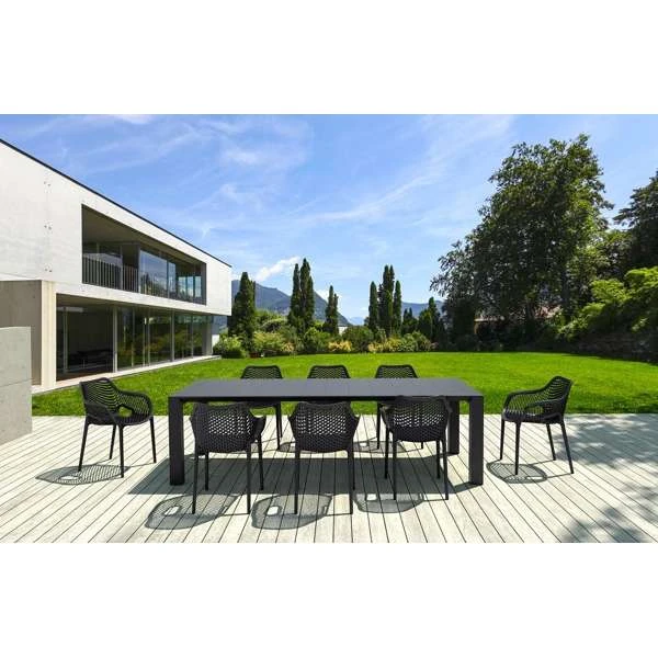 Siesta Vegas XL Table/Air XL Arm Chair 8 Seat Package - Black