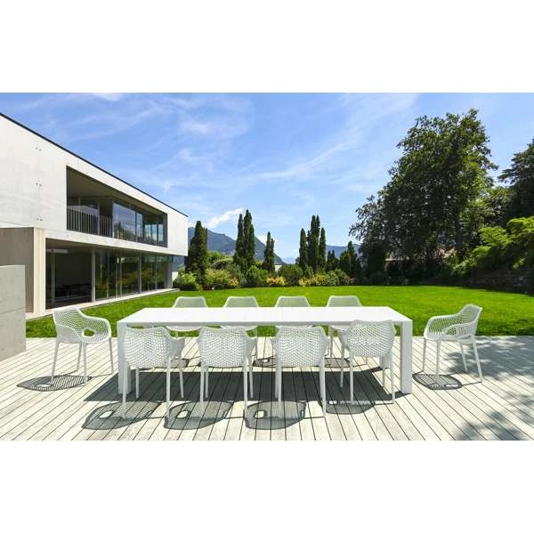 Siesta Vegas XL Table/Air XL Arm Chair 10 Seat Package - White