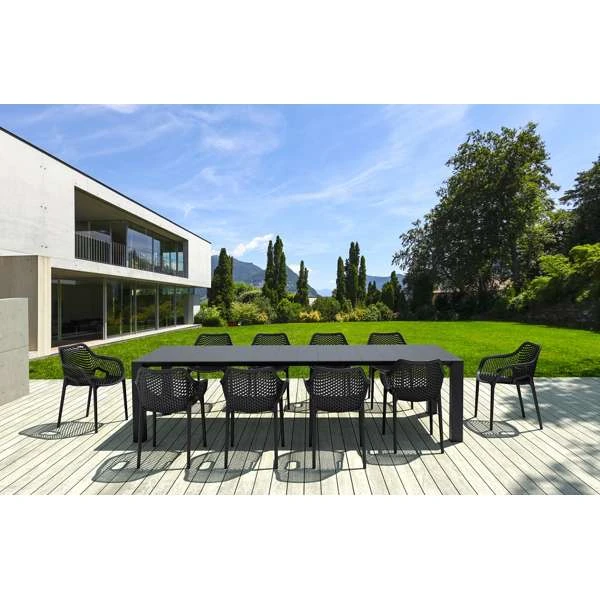 Siesta Vegas XL Table/Air XL Arm Chair 10 Seat Package - Black