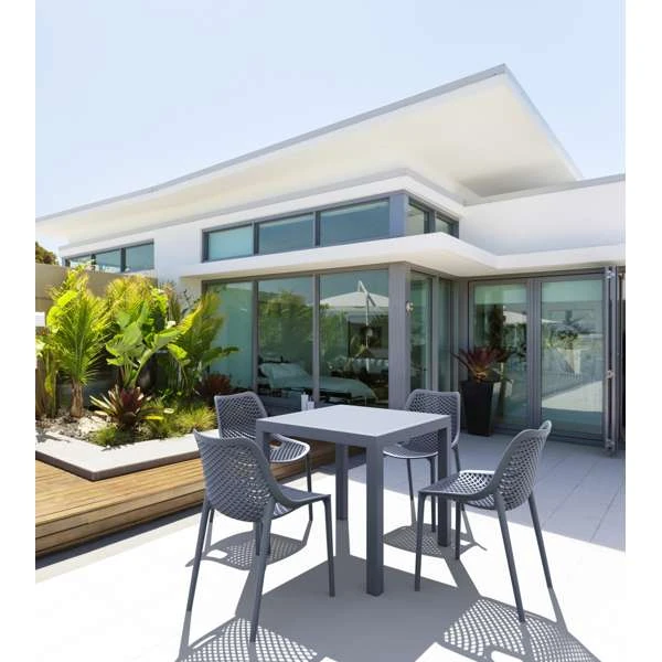 Siesta Ares 80 Table/ Air Chair 4 Seat Package - Black