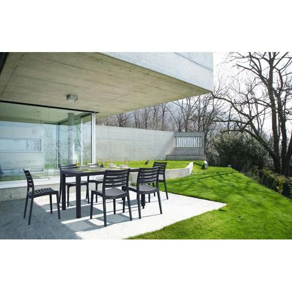 Siesta Ares 140 Table/Ares Chair 6 Seat Package - White