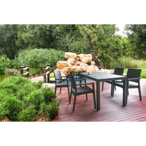Siesta 5 Piece Resin Rattan Outdoor Dining Setting