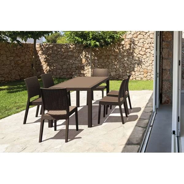 Siesta Orlando 140 Table Florida Chair 6 Seat Package - Chocolate