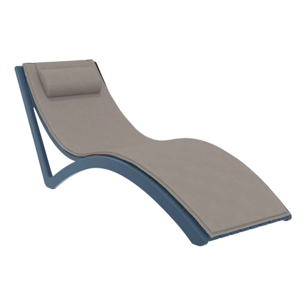 Siesta Slim Sunlounger with Cushion and Pillow