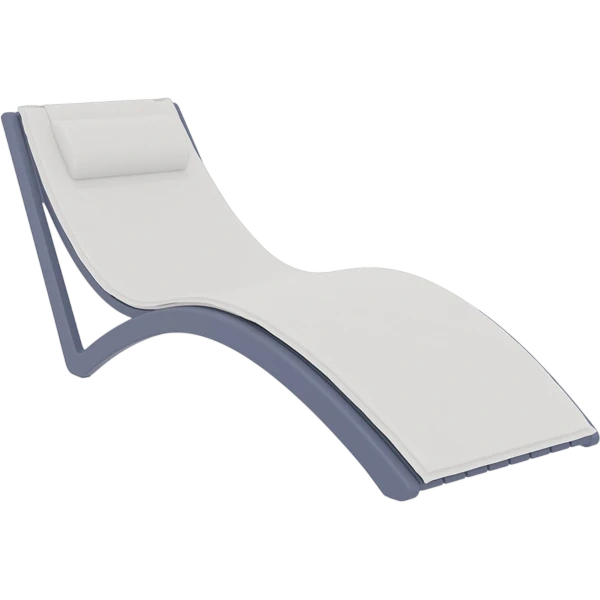Siesta Slim Sunlounger with Cushion and Pillow