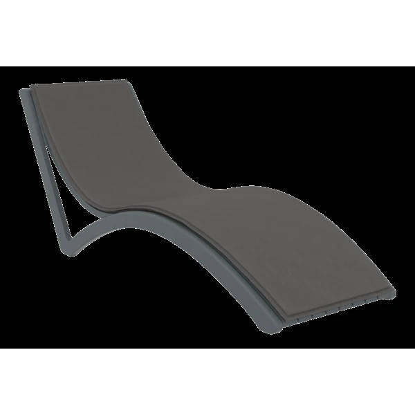 Siesta Slim Sun Lounger - Anthracite with Dark Grey Cushion