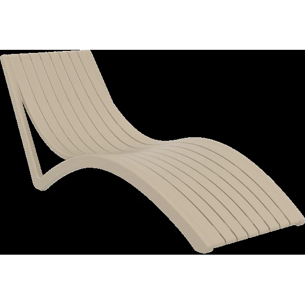Siesta Slim Sun Lounger - Taupe