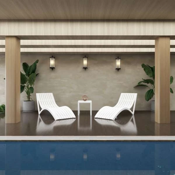 Siesta 3 Piece Package Slim Sunlounger and Ocean Side Table