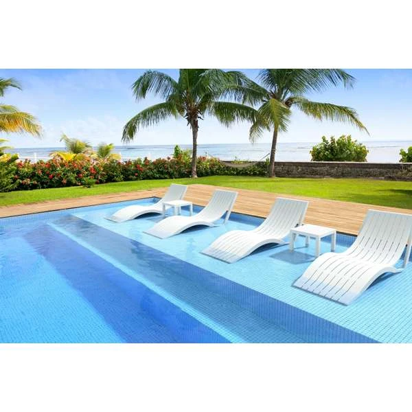 Siesta 6 Piece Package Slim Sunlounger and Ocean Side Table