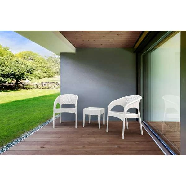 Siesta Panama Arm Chair/ Miami Side Table 2 Seat Package - Anthracite
