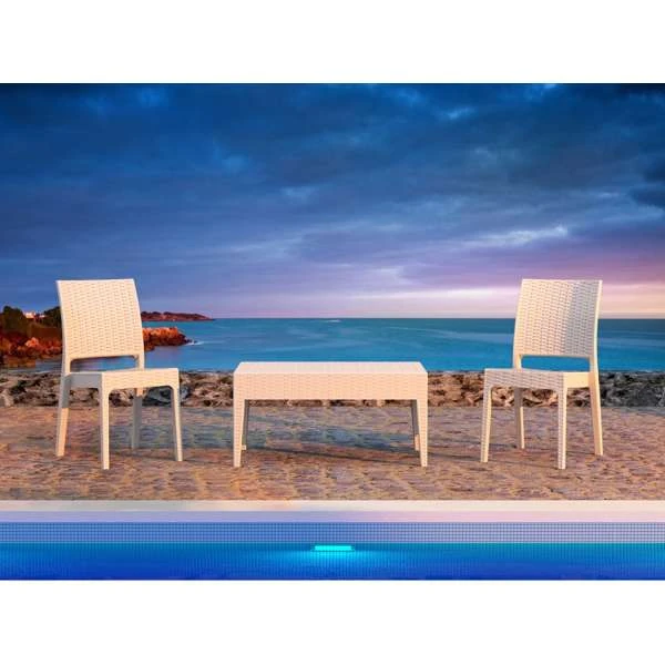 Siesta Florida Chair/Miami Lounge Table 2 Seat Package Chocolate