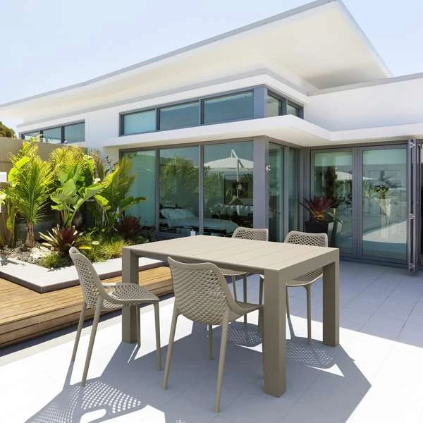 Siesta Vegas Table/Air Chair 4 Seat Package - Taupe