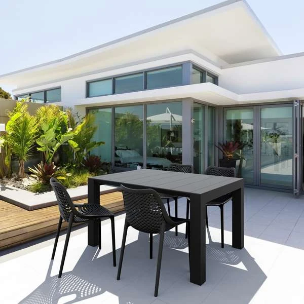 Siesta Vegas Table/Air Chair 4 Seat Package - Black