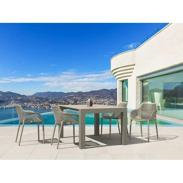 Siesta Vegas Table/Air XL Arm Chair 4 Seat Package - Taupe
