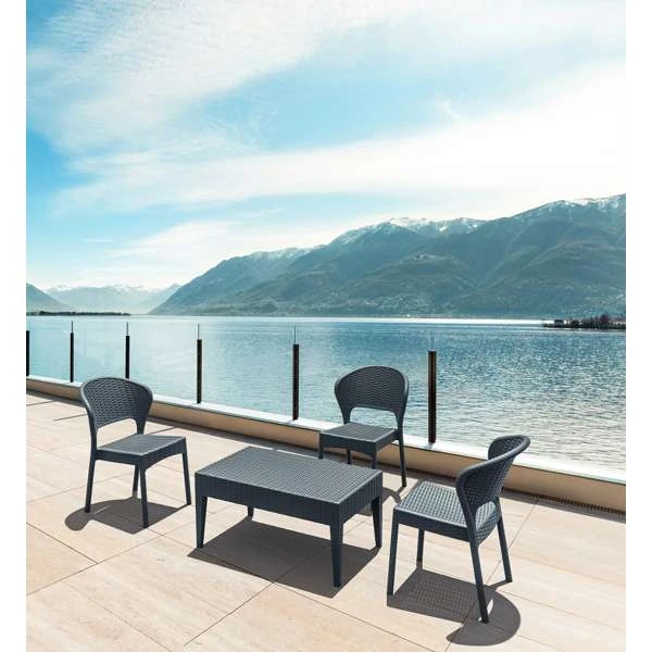 Siesta Daytona Chair/Miami Lounge Table 3 Seat Package - Anthracite