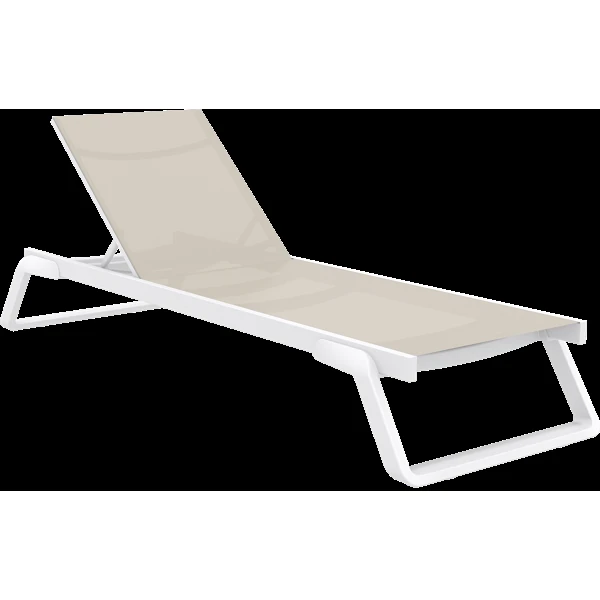 Siesta Tropic Sun Lounger Taupe & White