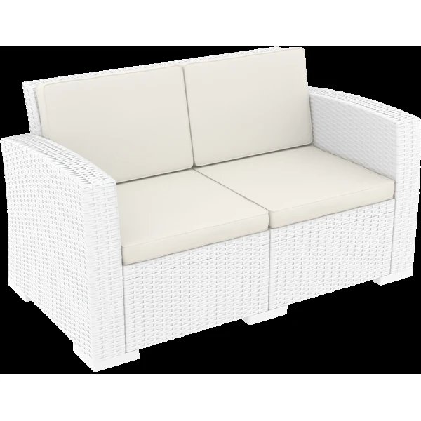 Siesta Monaco Lounge Sofa - White with cushion