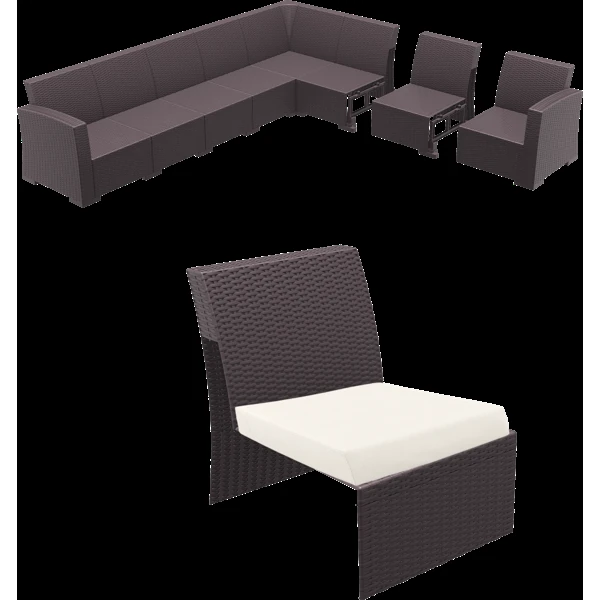 Siesta Monaco Extension Part - Chocolate with Cushion