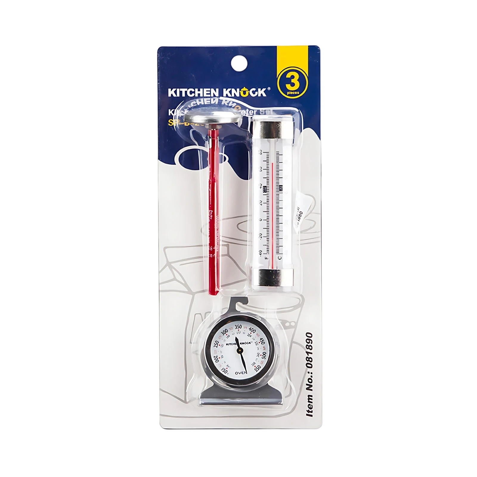 Kitchen Knock 081890 Three-Piece Thermometer Set